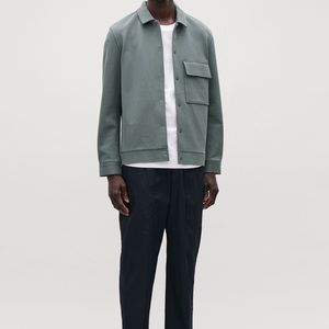 COS Men's Green Twill Shirt Jacket